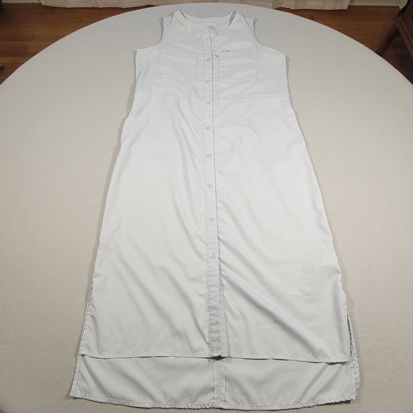 Columbia PFG Dress Tamiami Womens Sleeveless Maxi Blue Omni-Shade Size Medium - Picture 1 of 11